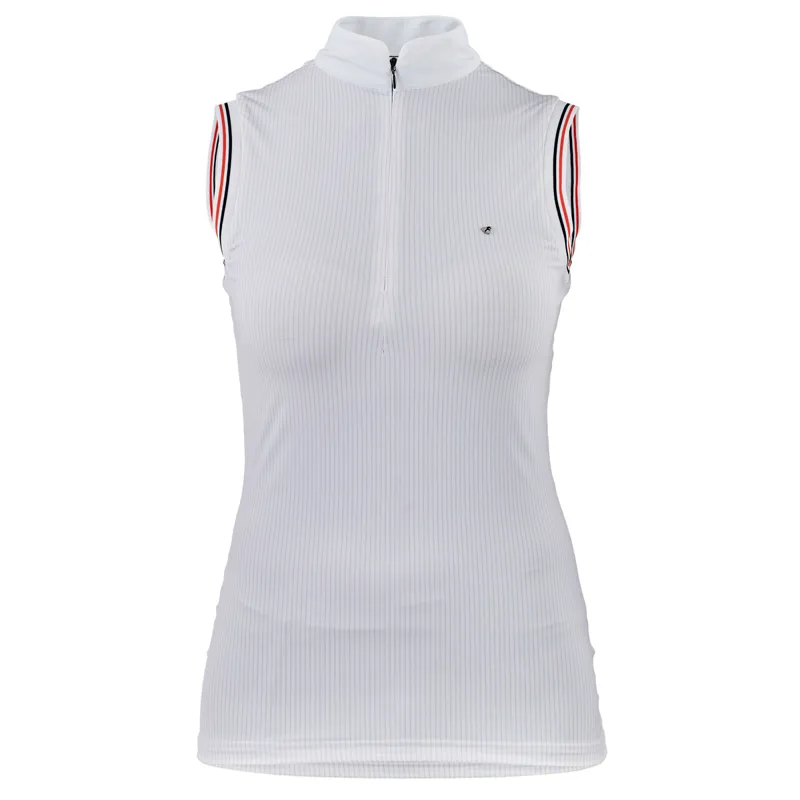 Aubrion Arcaster Sleeveless Ladies Competition Shirt - Pink Pinstripe-1