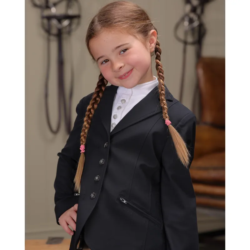 Aubrion Newton Junior Girls Competition Jacket - Black - 26in-2