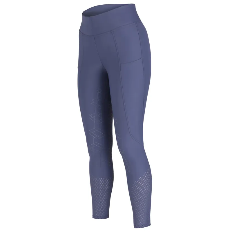 Aubrion Optima Air Full Grip Womens Riding Tights - Navy-1