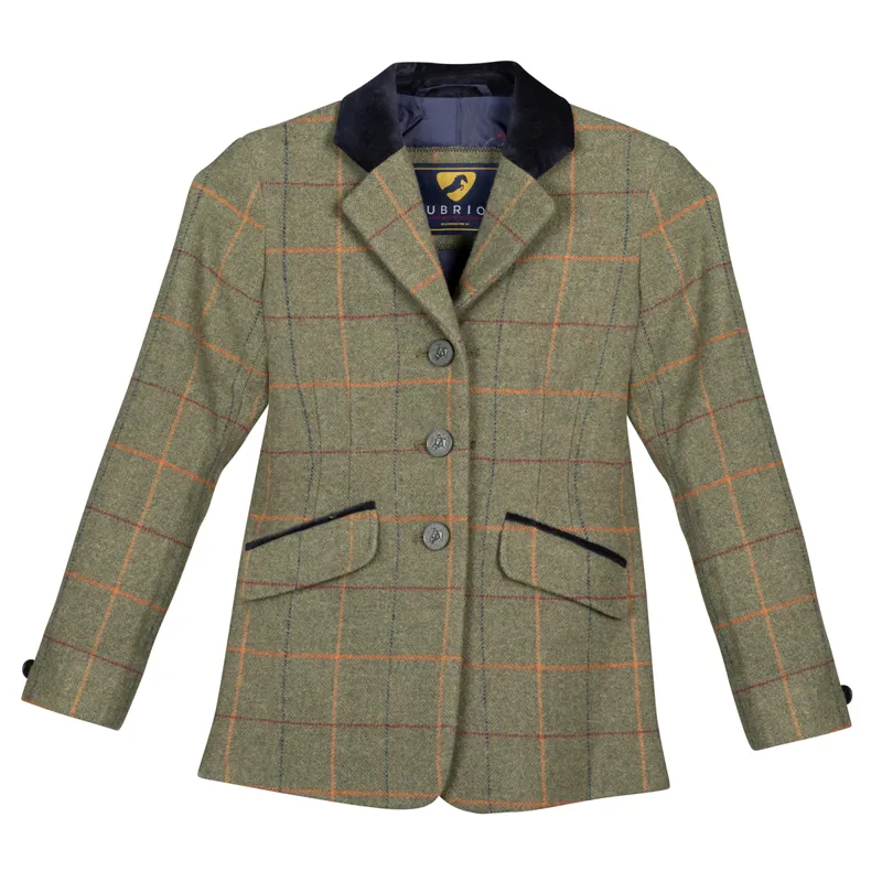 Aubrion Saratoga Childs Tweed Show Jacket - Red/Yellow/Blue