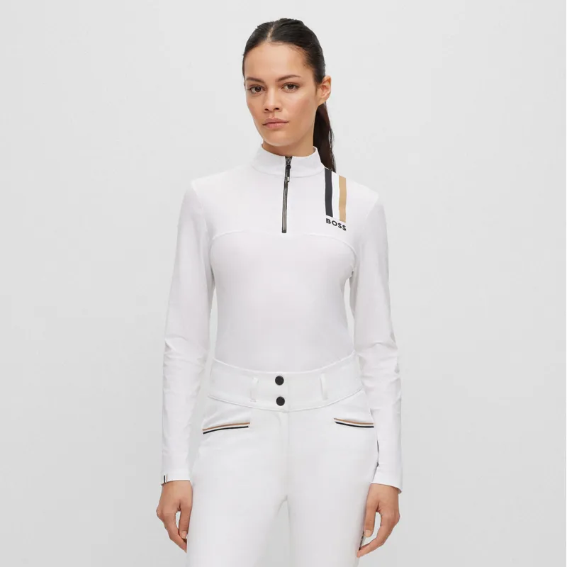 BOSS Equestrian Evy Ladies Long Sleeve Competition Shirt - White