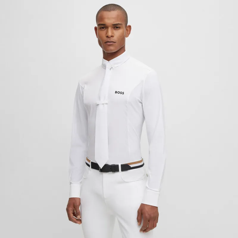 BOSS Equestrian Norman Mens Show Shirt - White