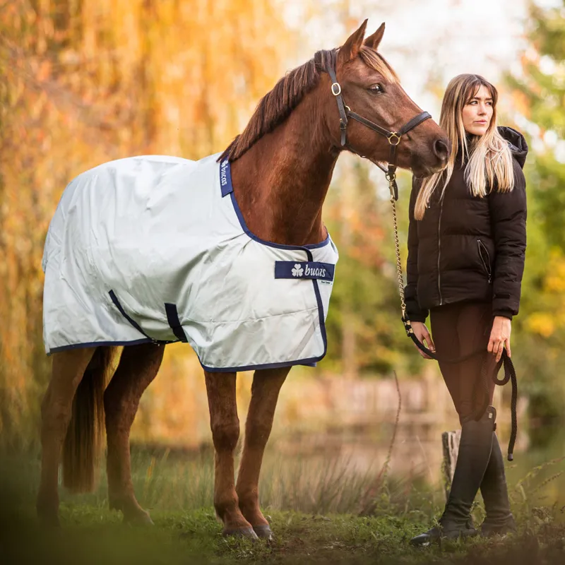 Bucas Power 150g Standard Neck Turnout Rug - Silver-5
