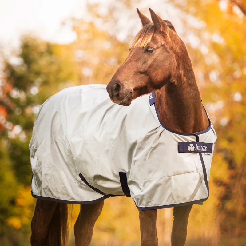 Bucas Power 0g Standard Neck Turnout Rug - Silver-5