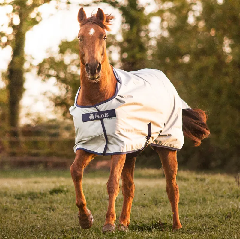 Bucas Power 0g Standard Neck Turnout Rug - Silver-6