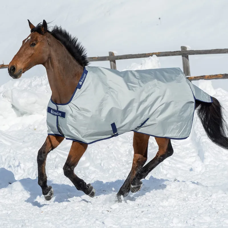 Bucas Power 300g Extra Standard Neck Turnout Rug - Silver-2