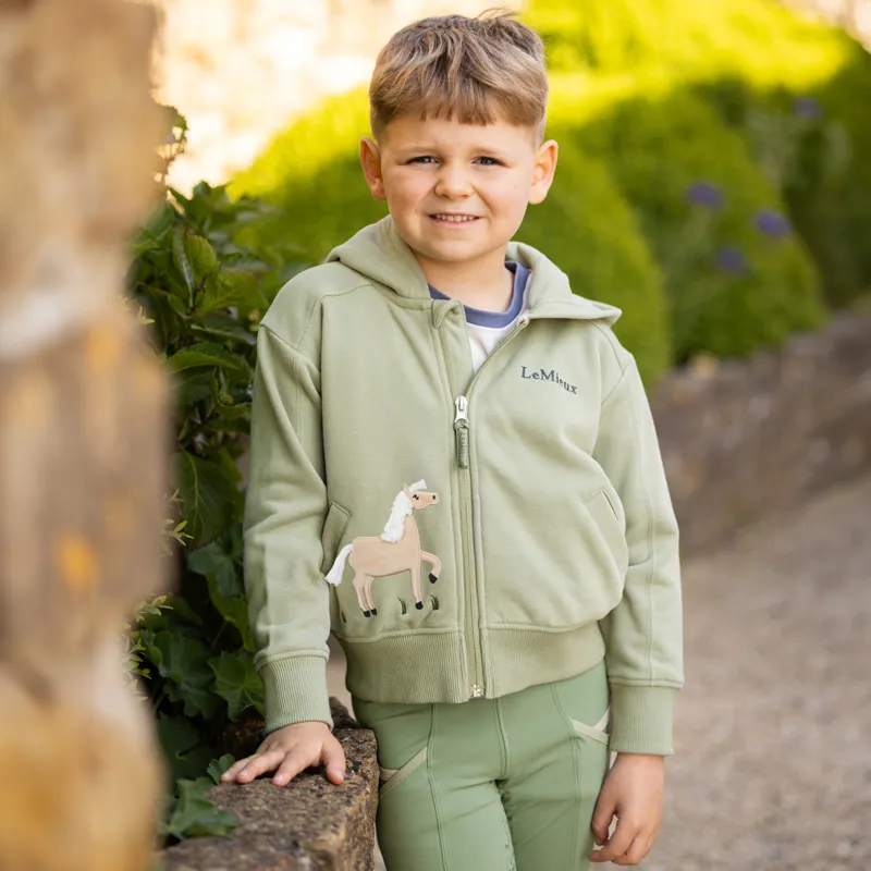 LeMieux Mini Charlie Zip Through Junior Hoodie - Fern-3