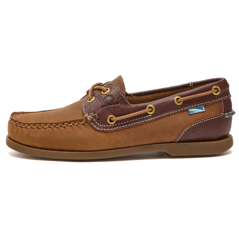 Chatham Bermuda II G2 Womens Leather Boat Shoes - Walnut/Brown Snake-3
