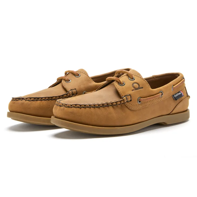 Chatham Deck Lady II G2 Ladies Premium Leather Boat Shoes - Walnut