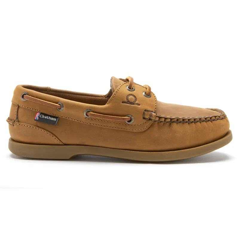 Chatham Deck Lady II G2 Ladies Premium Leather Boat Shoes - Walnut-1