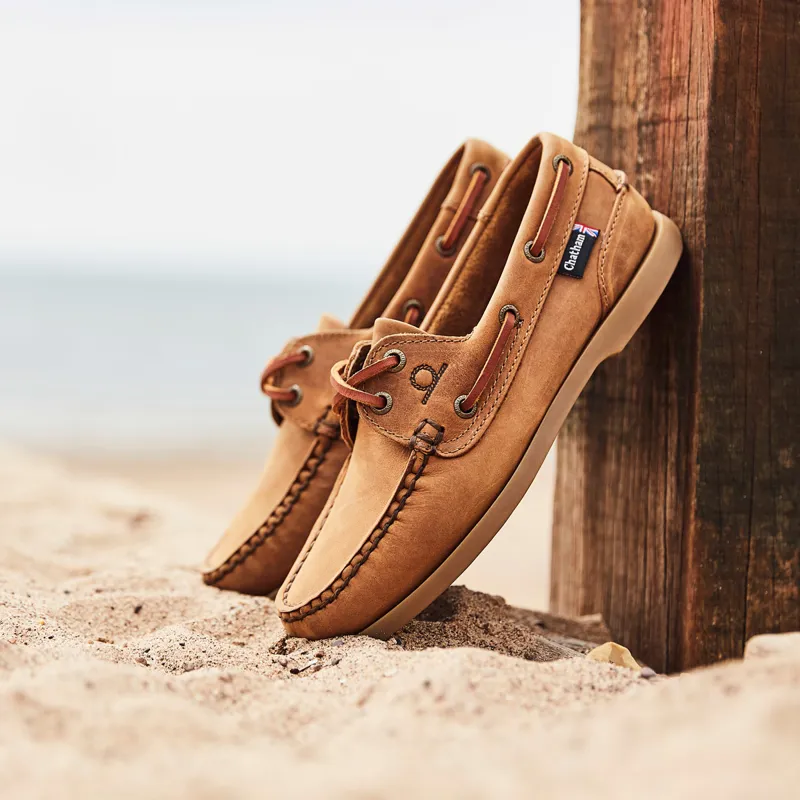 Chatham Deck Lady II G2 Ladies Premium Leather Boat Shoes - Walnut-3