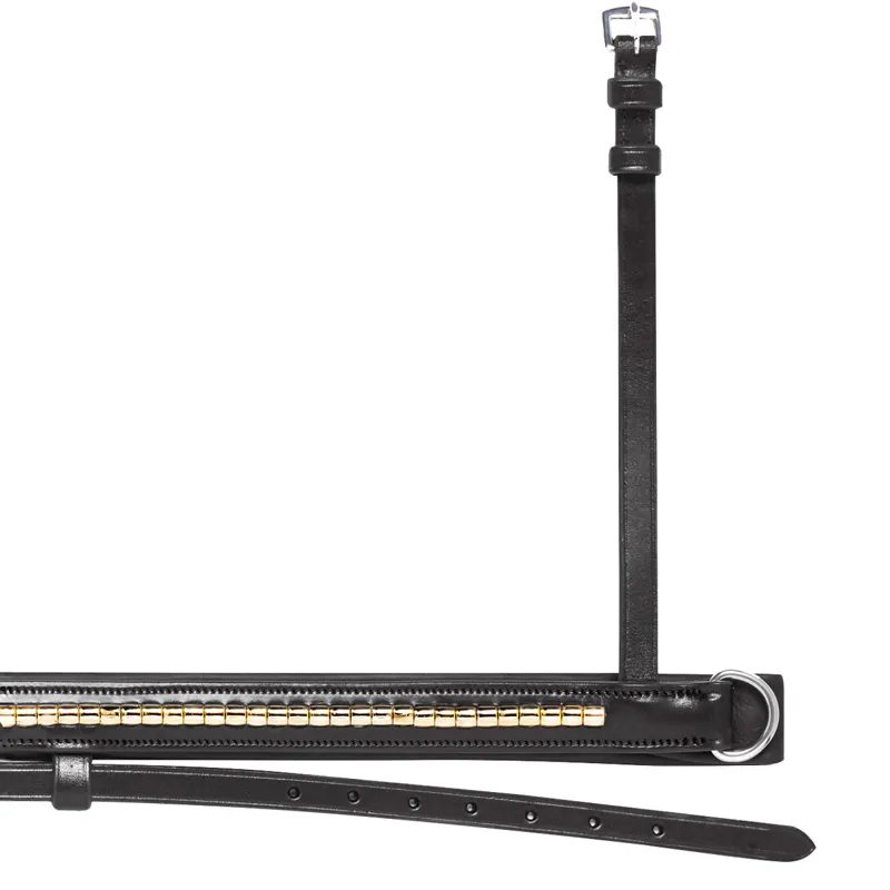 Equiline NB0455 Crank Clincher Noseband - Black/Gold-1