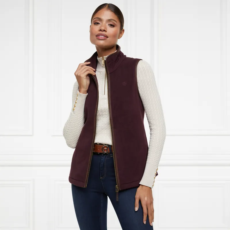 Holland Cooper Country Fleece Womens Gilet - Mulberry 