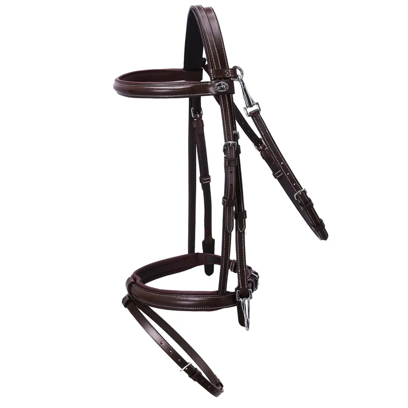 Schockemohle Dortmund Flash Training Bridle - Brown/Cream/Silver