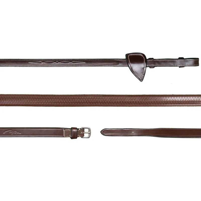 Dy'on US Collection 1/2in Rubber Reins - Brown