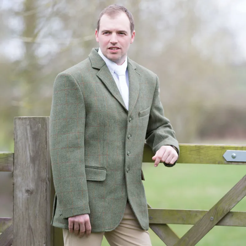 Equetech Claydon Tweed Mens Show Jacket - Green