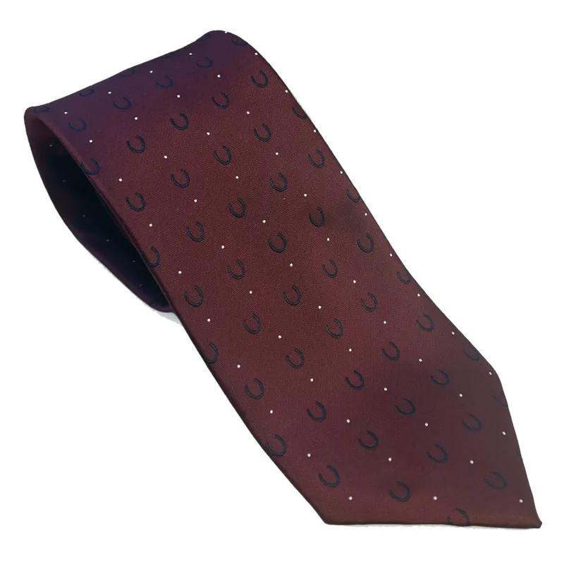 Equetech Horseshoe Junior Show Tie - Maroon/Navy