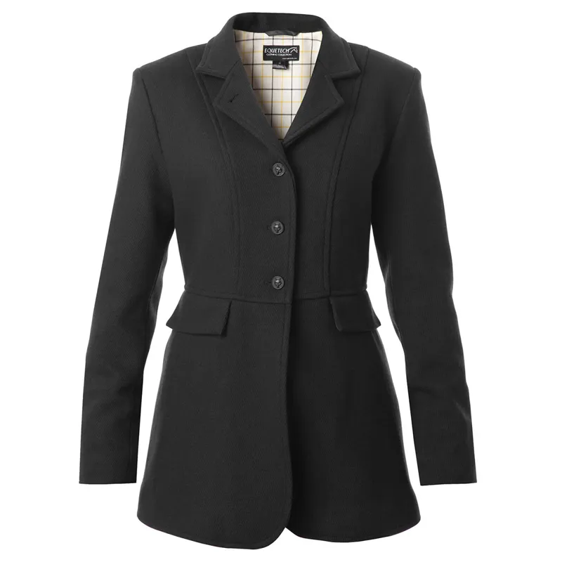 Equetech Hunt Wool Frock Ladies Coat - Black