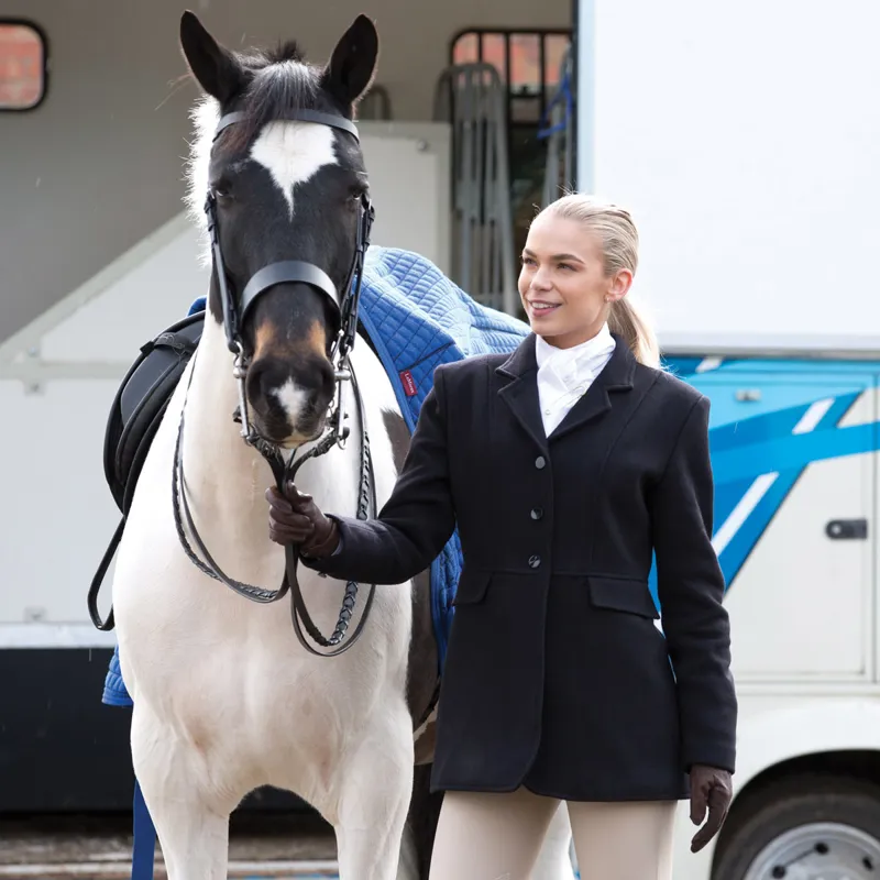 Equetech Hunt Wool Frock Womens Coat - Navy-7