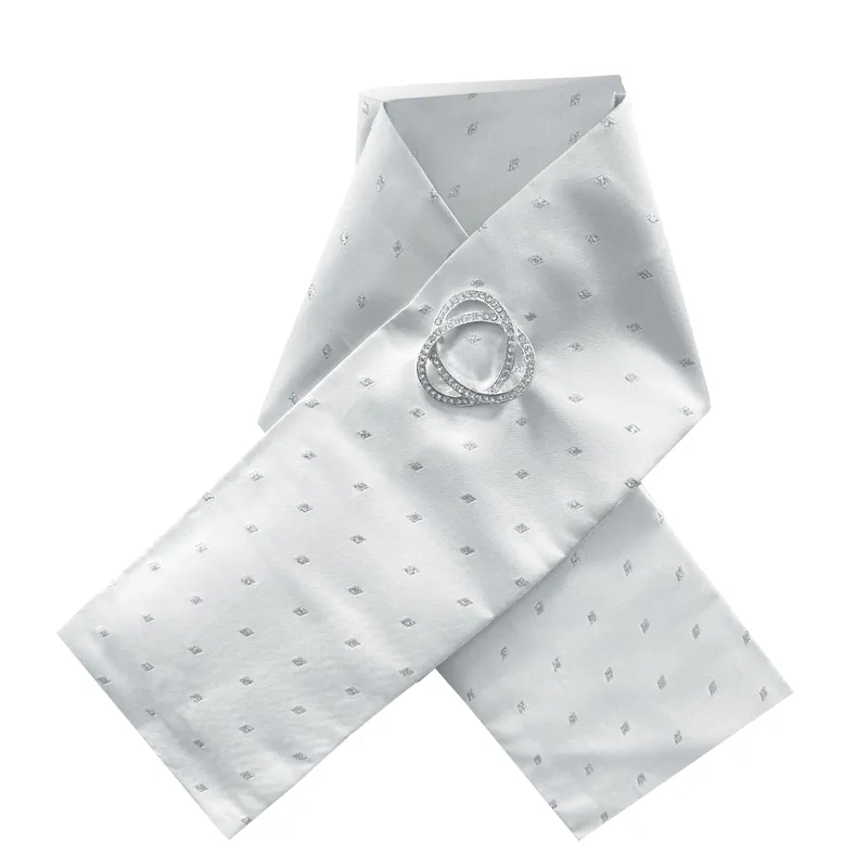 Equetech Ready Tied Stock - Diamond/White