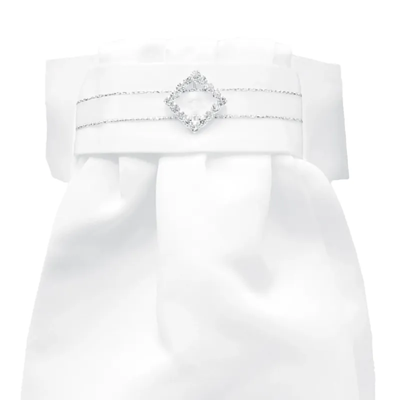 Equetech Deluxe Ready Tied Stock - Diamante Diamond/White