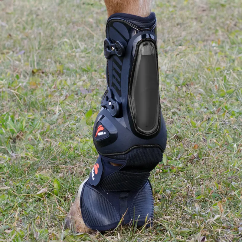 eQuick eShock Overreach Front Tendon Boots - Legend Black-5