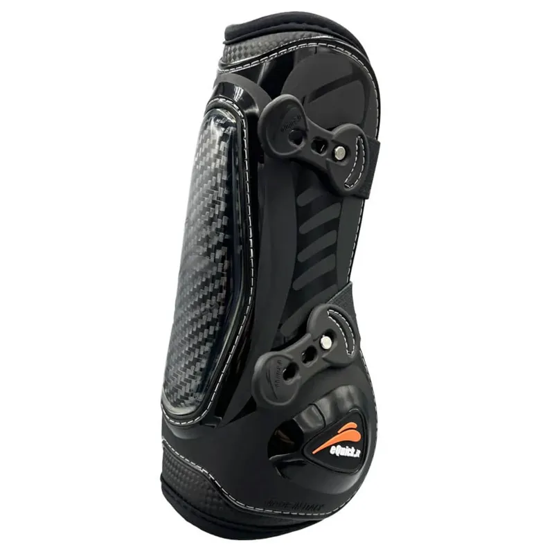 eQuick eCarbon Shock Front Tendon Boots - Black