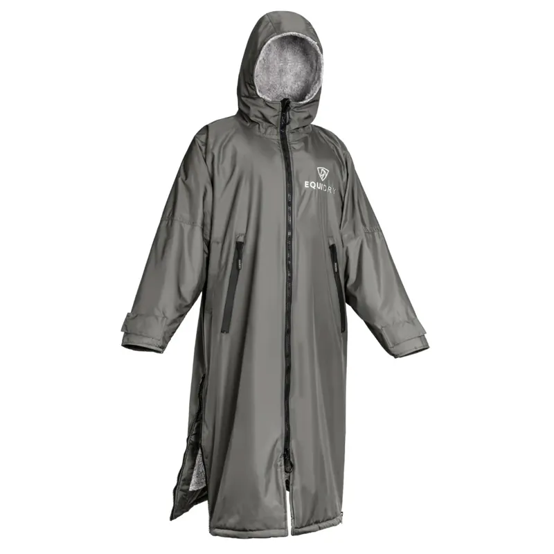 EQUIDRY Original Thick Fleece Lined Junior Jacket - Charcoal/Grey