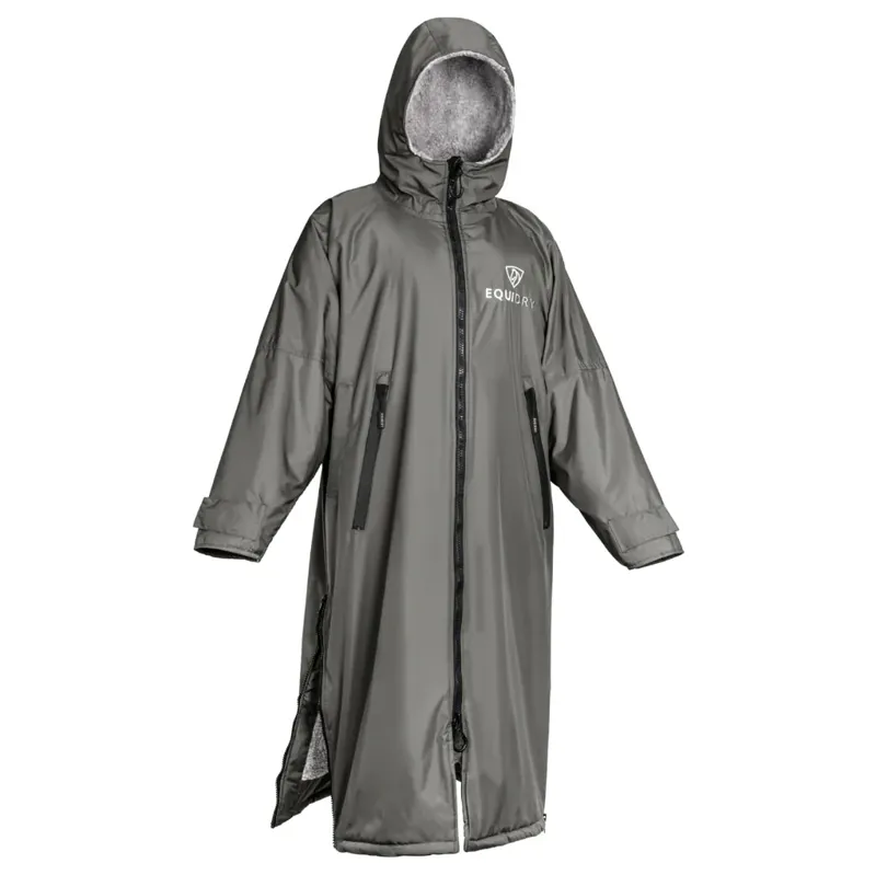 EQUIDRY Original Thick Fleece Lined Waterproof Jacket - Grey/Grey