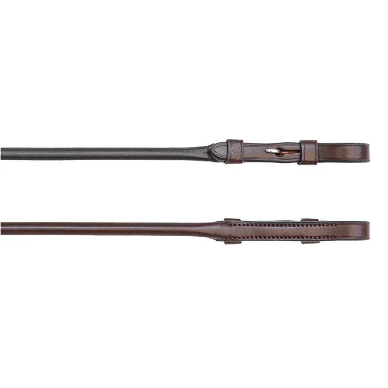 Equiline Continental Web Reins with Billets - Brown-1