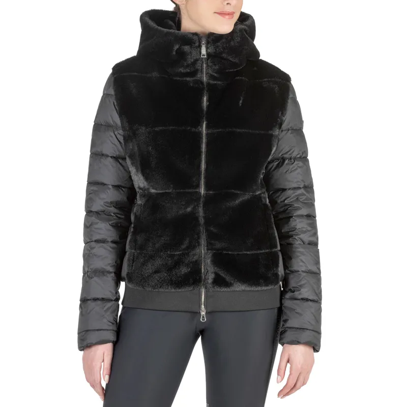 Equiline Gelleg Ladies Eco-Fur Hybrid Jacket - Black