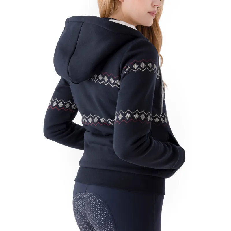 Equiline Vixy Womens Winter Zip Hoodie - Blue-1