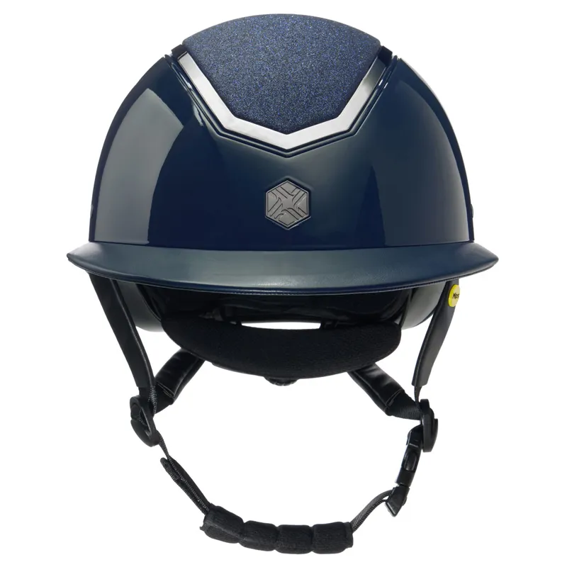 Charles Owen EQx Kylo MIPS Sparkly Wide Peak Hat - Navy Gloss/Pewter-1