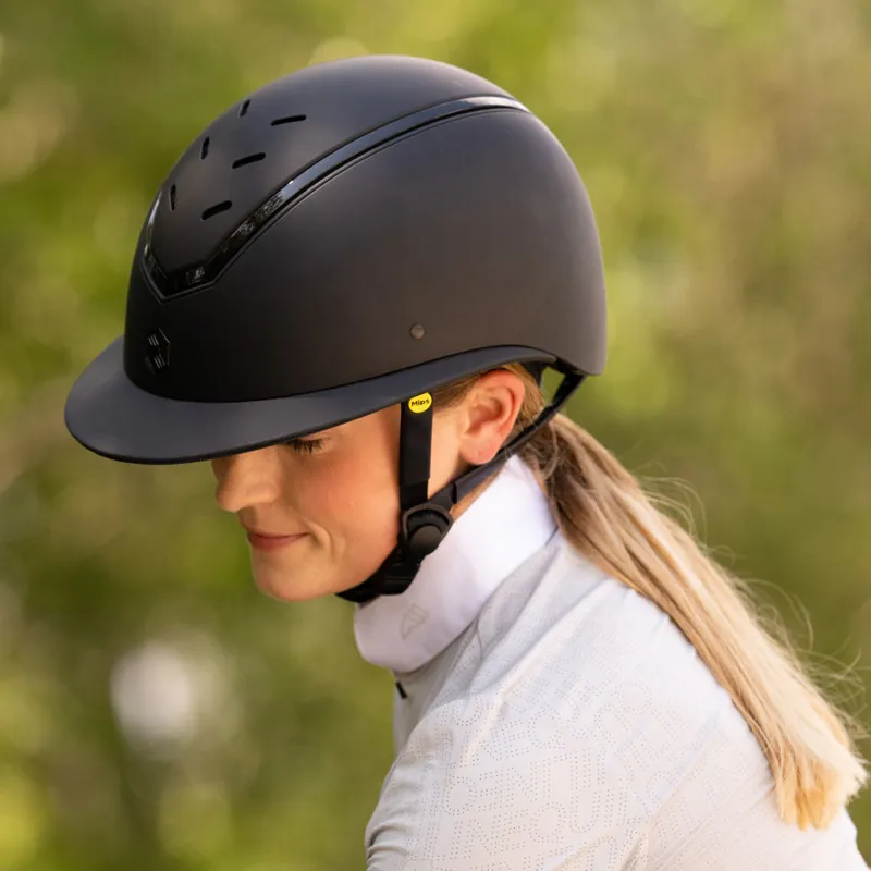 Charles Owen EQx Kylo MIPS Wide Peak Hat - Black Matte/Black Gloss-3