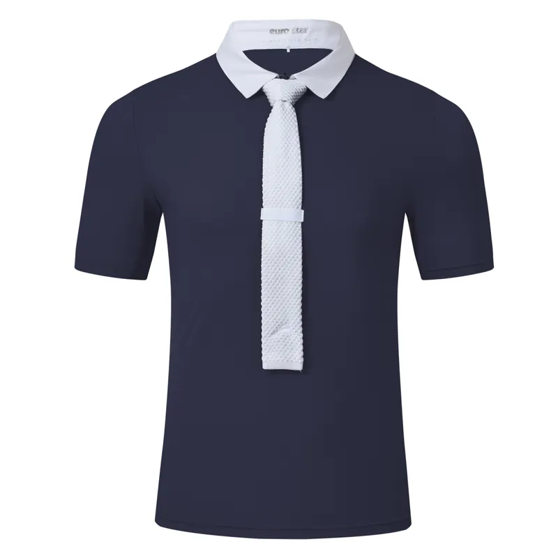 Euro-Star Valerio Mens Competition Shirt and Tie - Navy