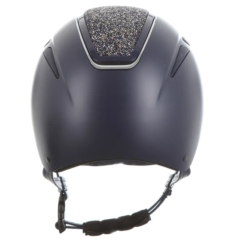 Evoke Callisto Classic Peak Riding Hat - Navy/Navy Crystal-1
