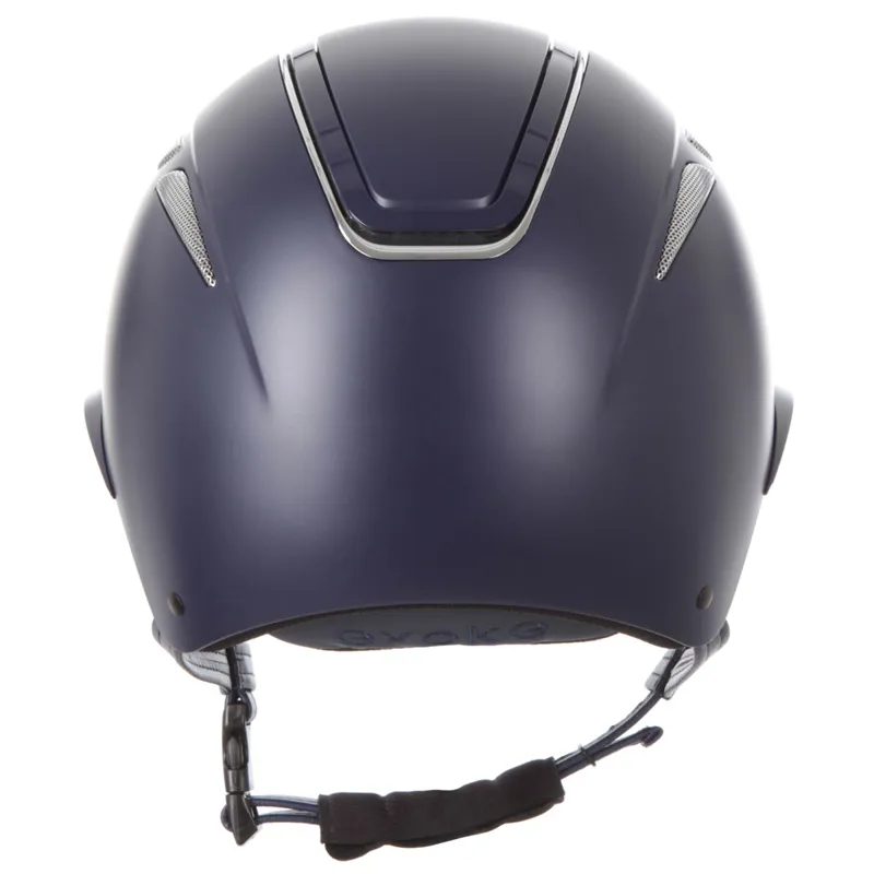 Evoke Callisto Wide Peak Riding Hat - Navy/Chrome-1