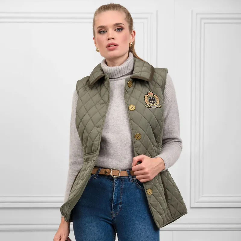 Fairfax and Favor Bella Ladies Quilted Gilet - Sage
