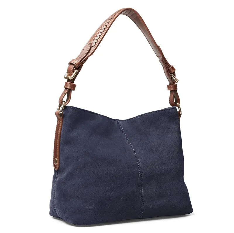 Fairfax and Favor Mini Tetbury Tote Bag - Navy Suede-1