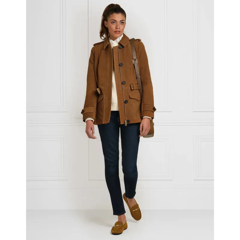 Fairfax and Favor Trinity Womens Drivers Shoes - Tan Suede-6