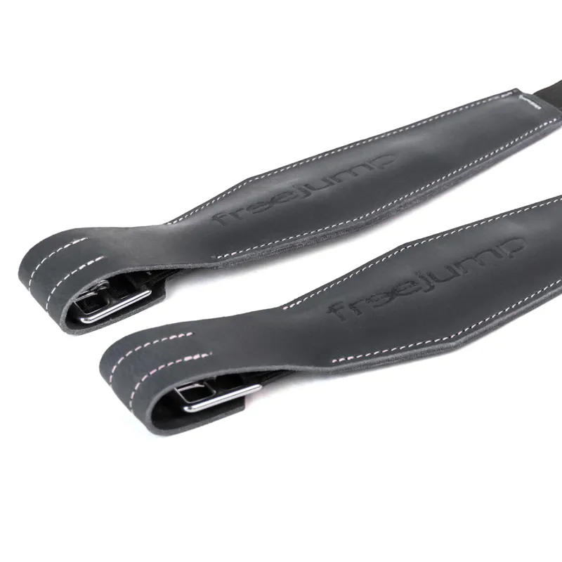 Freejump 4X6 Stirrup Leathers - Black-1