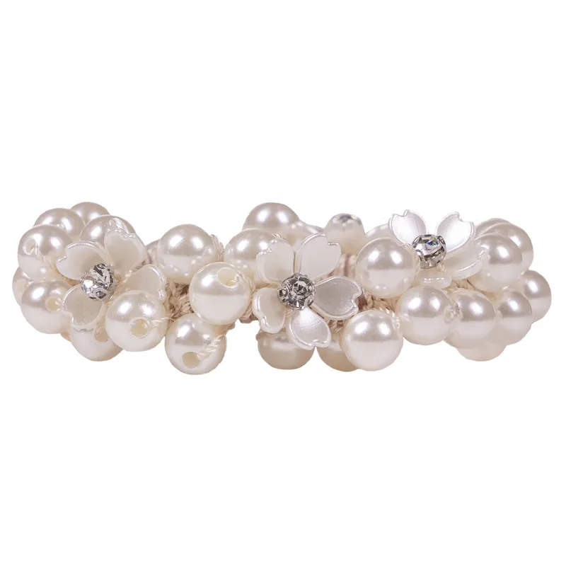 QHP Flower Scrunchie - White-1