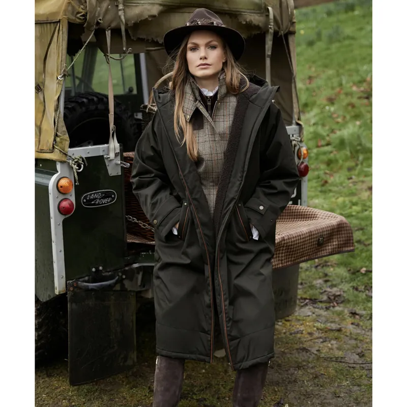 Holland Cooper One Size Waterproof Ladies Country Coat - Khaki-7
