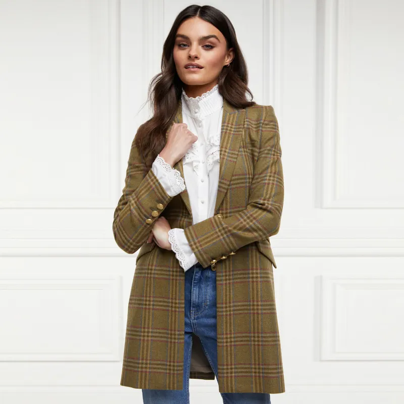 Holland Cooper Highgrove Ladies Tailored Coat - Avebury Green Check