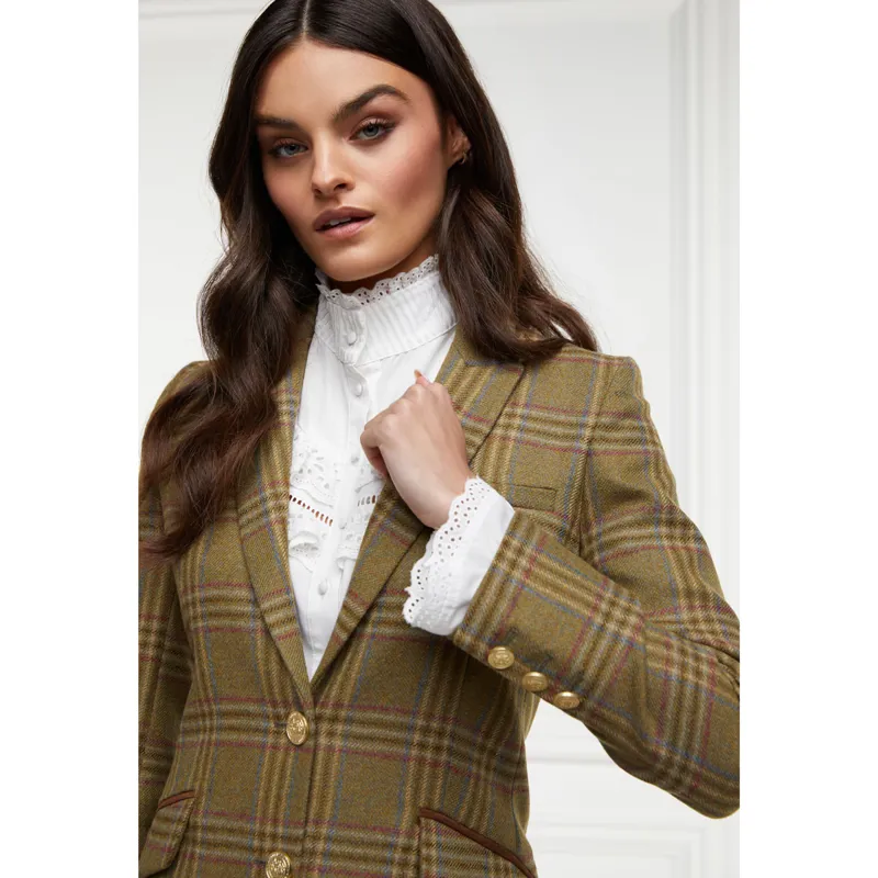Holland Cooper Highgrove Ladies Tailored Coat - Avebury Green Check-3