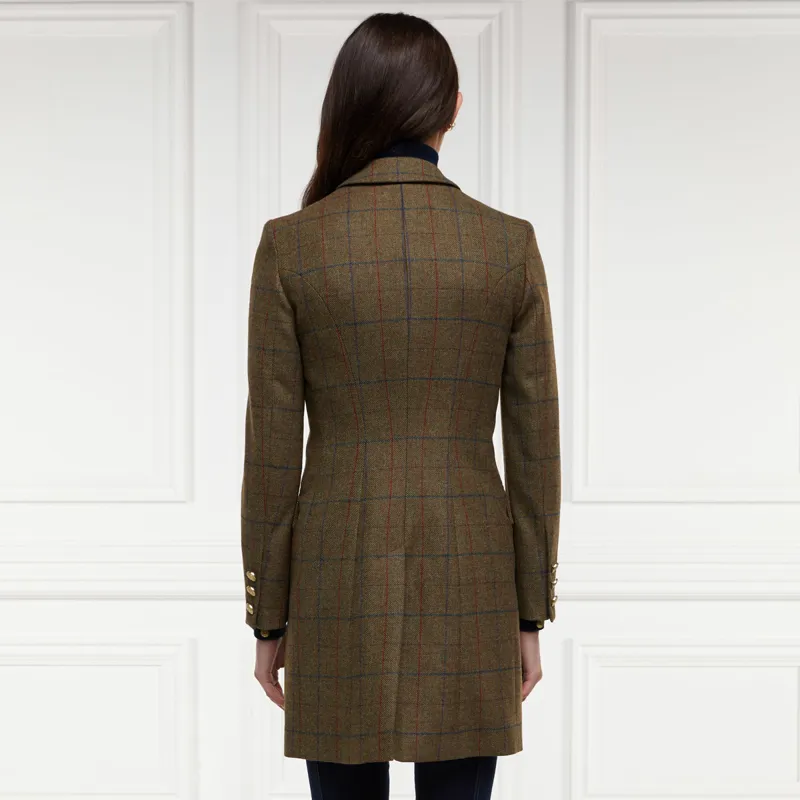 Holland Cooper Highgrove Ladies Tailored Coat - Glen Green-2