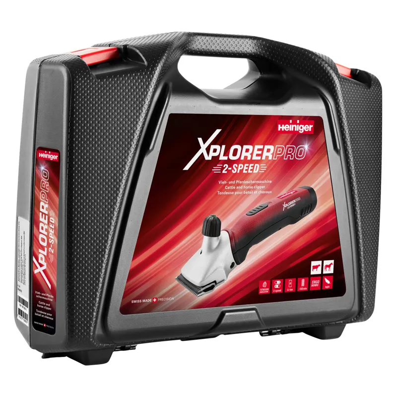 Heiniger Xplorer Pro Cordless Cattle/Horse Clippers with 2x Batteries-4