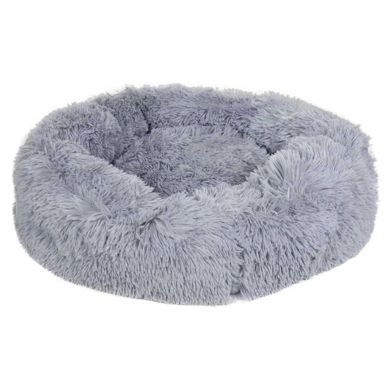 HKM Fluffy Dog Bed - Light Grey