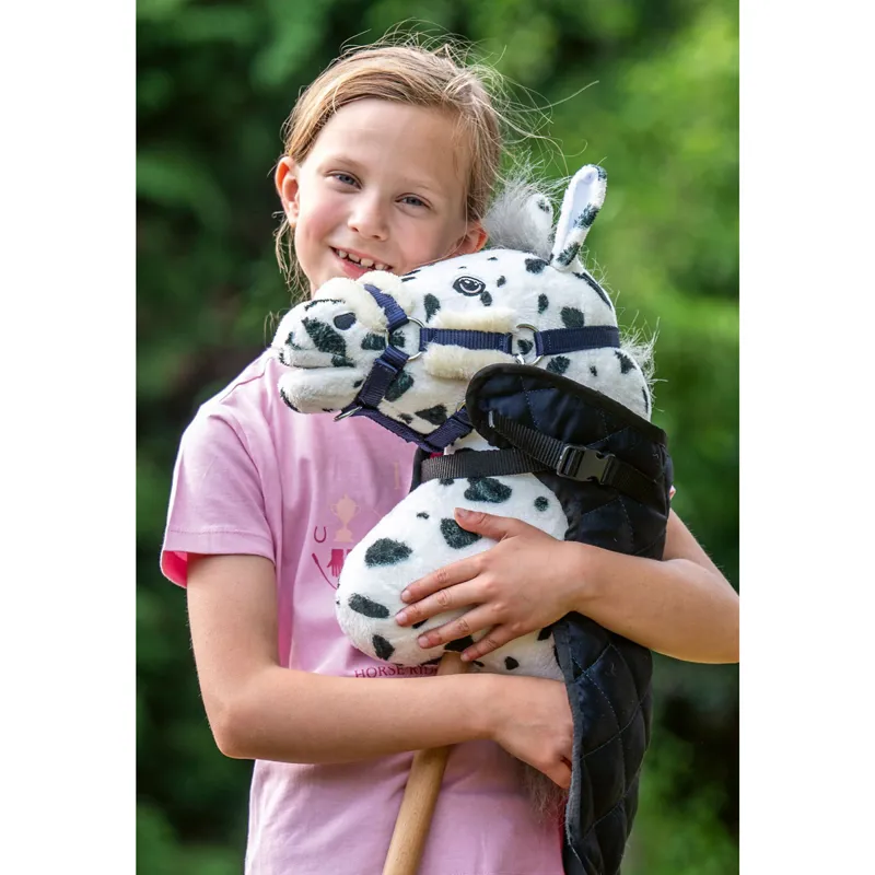 HKM Hobby Horse Headcollar and Lead Rope - Deep Blue-1