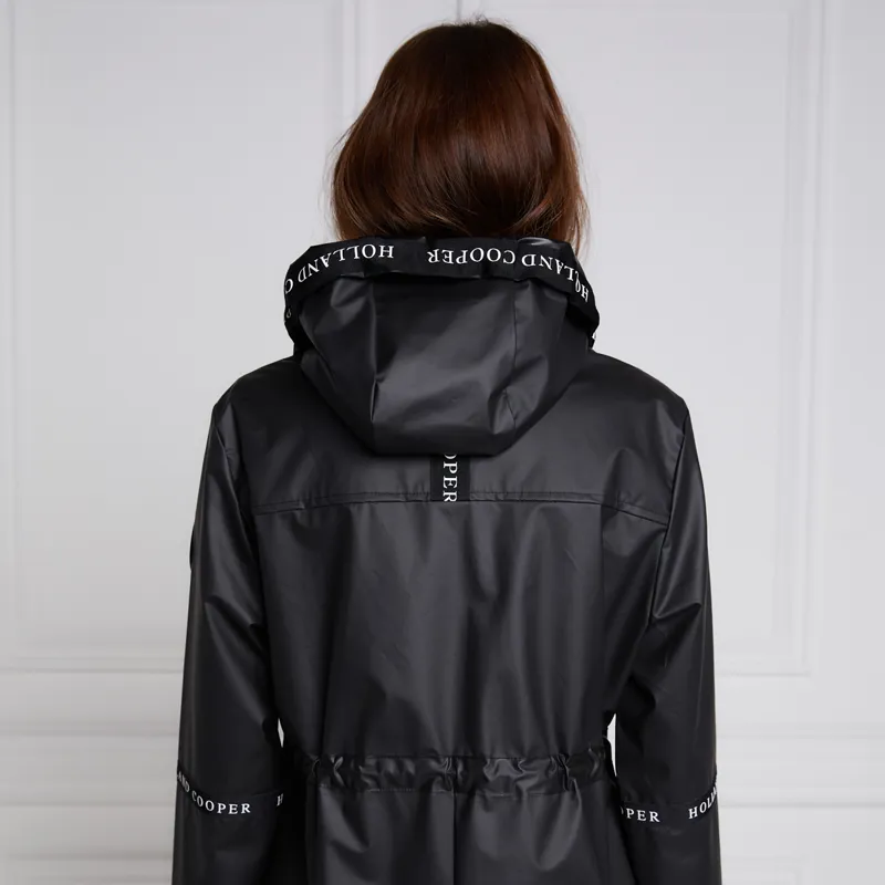 Holland Cooper Ladies Waterproof Rain Coat - Matte Black-4